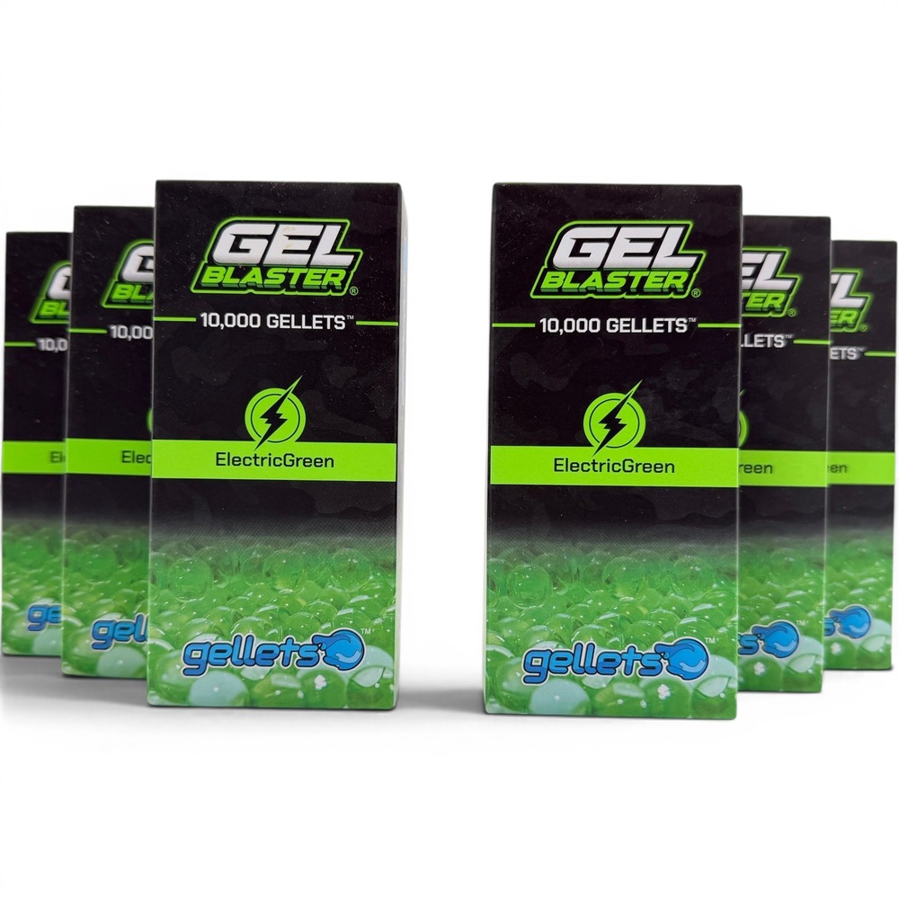 Gel Blaster Gellets Ammo 60k Total Green NEW 6 Pack Refill Beads GLB0009